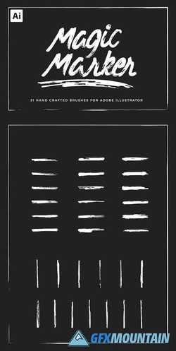 Magic Marker Brushes For Illustrator