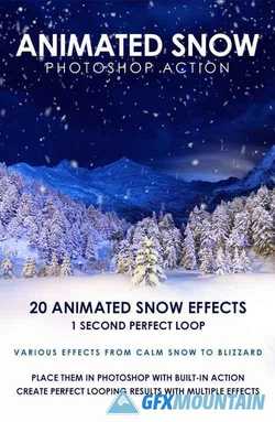 ANIMATED SNOW PHOTOSHOP ACTION - 19429039