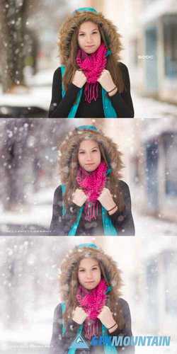 KCC Snow Day - Photoshop Actions & Snow Overlays