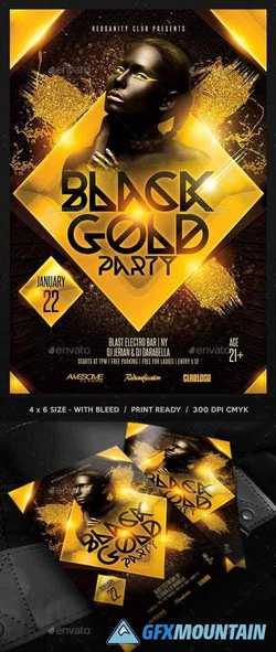 Black Gold Party Flyer 22751520