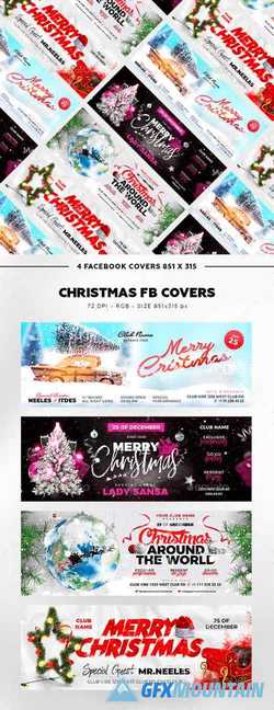 Merry Christmas Facebook Cover 22819924