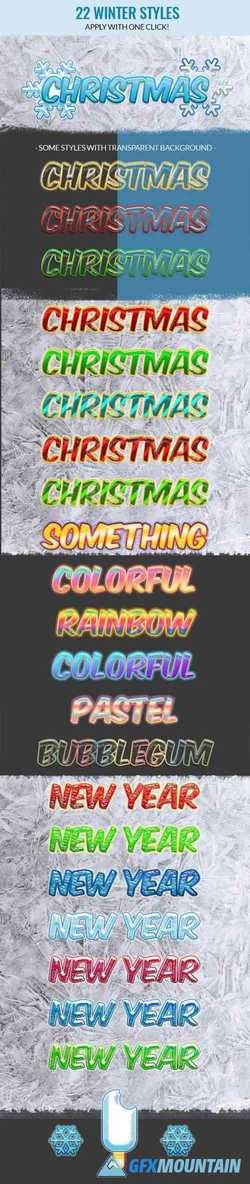 Holiday Christmas Photoshop Text Styles 21078144