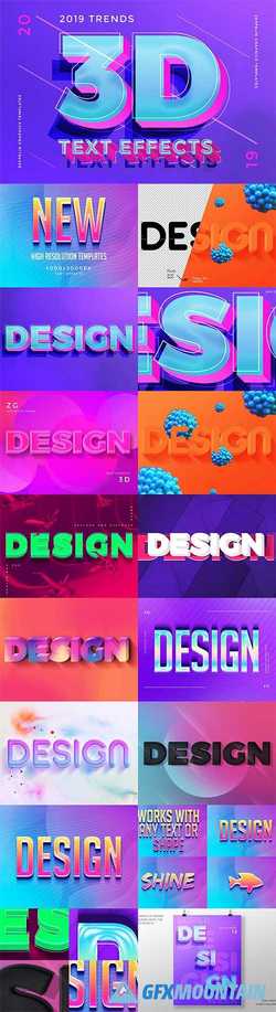 3D TEXT EFFECTS 2019 TRENDS - 3350196