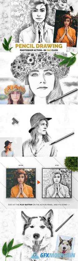 Pencil Drawing Photoshop Action 3524700
