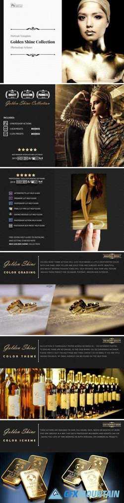 Neo Golden Shine Color grading Photoshop Actions