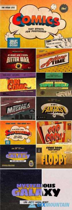 VINTAGE COMICS TEXT EFFECTS - 3498831