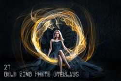 21 Gold Ring Photo Overlays