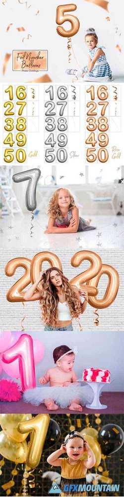 Foil Number Balloons Photo Overlays 3569025