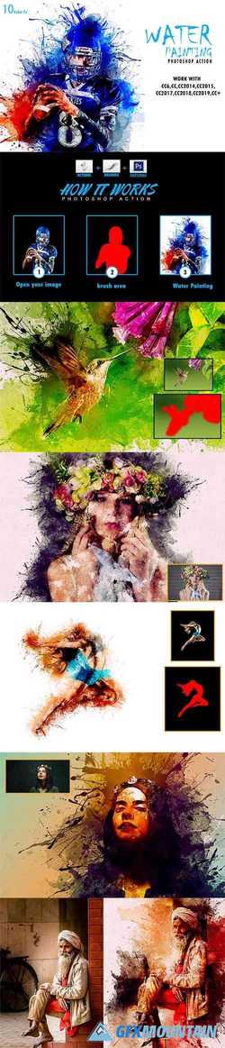 Water Painting Photoshop Actions