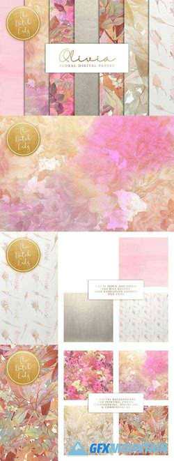 Floral Backgrounds & Paper - Olivia - 3612802