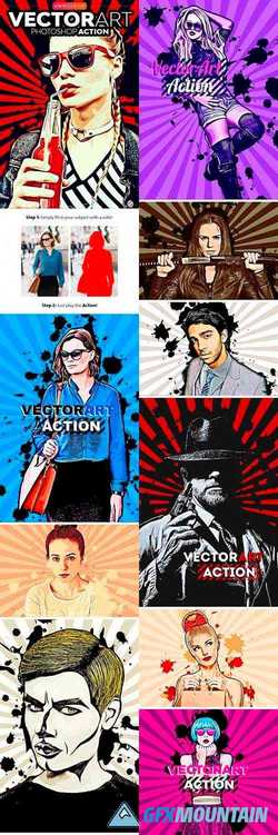 VECTORART PHOTOSHOP ACTION - 23467041