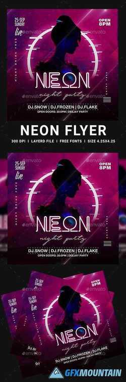 Neon Party Flyer 23537729