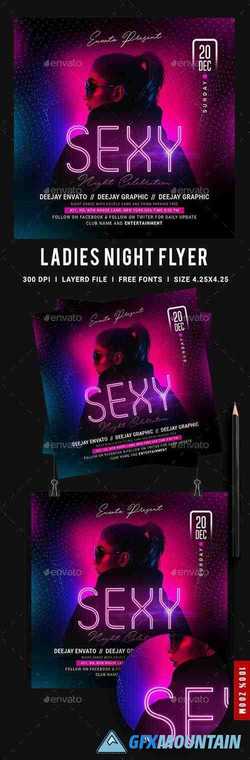 Ladies Night Flyer Template 23564042