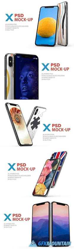 5 PhoneX PSD Mock-Ups