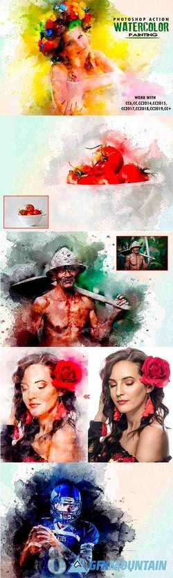 Watercolor Painting Photoshop Actions