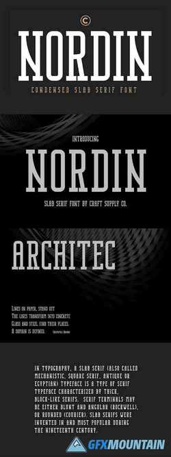 Nordin Slab - Condensed Slab Serif