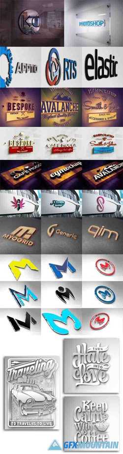 Awesome 3D Logos PSD Mockups Collection