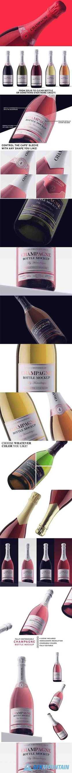 Champagne Bottle Mockup 3715822
