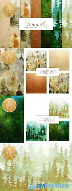 Forest & Pine Wood Scrapbook Papers