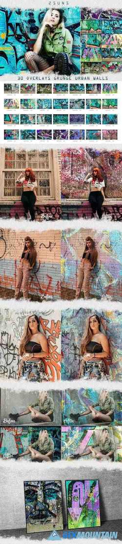 30 Urban grunge walls overlays graffity textures photo vol2 - 255287