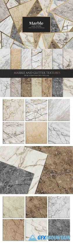 Marble and Glitter Textures, Backgrounds