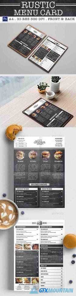 Rustic Burger Menu Card 20654223