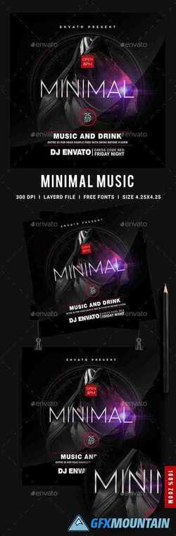 Minimal Music Night Flyer Template 23897725