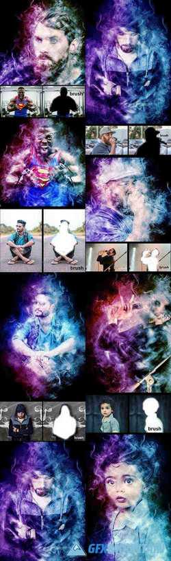Amazing Colored Smoke Photoshop Action Vol 3 23881038