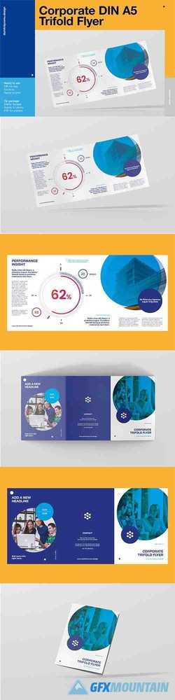 Corporate A5 Trifolder Indesign Flyer