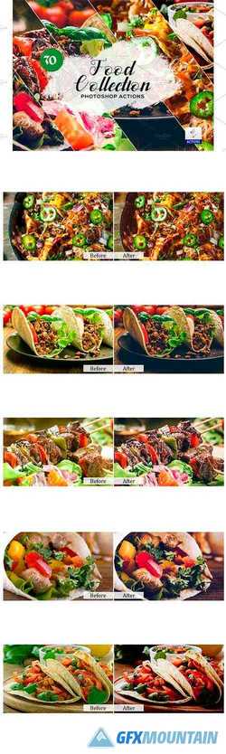  70 Food Collection Photoshop Actions 3934689
