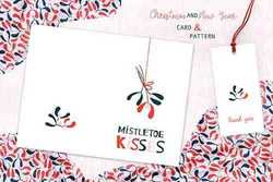 Mistletoe Kisses Greeting Card and Pattern