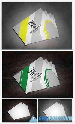Fanned Business Cards Mockup
