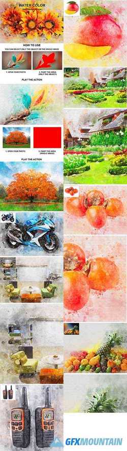 Water Color Photoshop Action 24119188