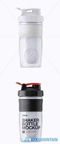 Transparent Shaker Bottle With Blender Ball Mockup
