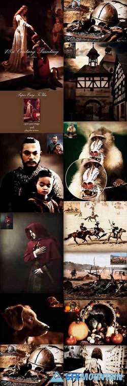 18th Century Painting Photoshop Action 23331799
