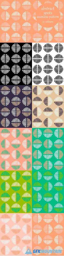 Abstract Spots Block Pattern