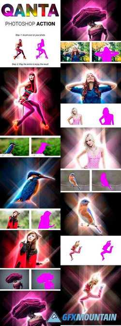 QANTA - Neon light glowing Effect Photoshop Actions 15935082