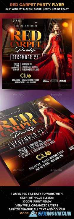 Red Carpet Party Flyer 24280646