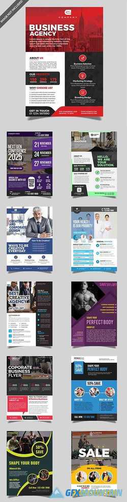 Fitness and Business Flyers PSD Pack