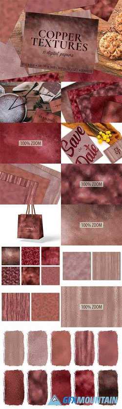 Copper Foil - 10 Seamless Textures - 3793059