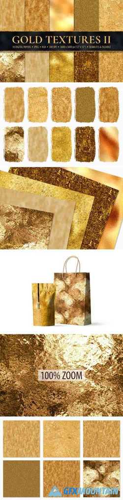 10 Seamless Gold Foil Metallic Textures 1738430