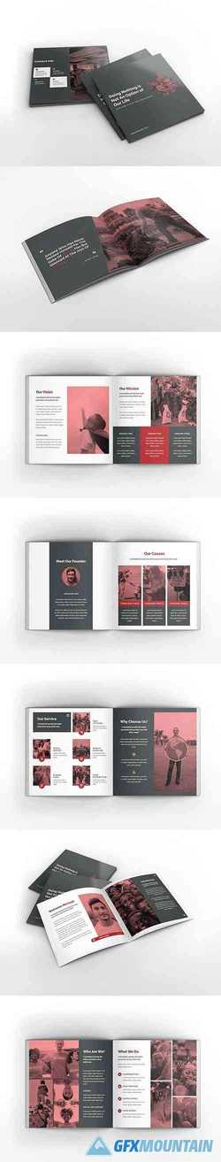 Charity Square Brochure Template 