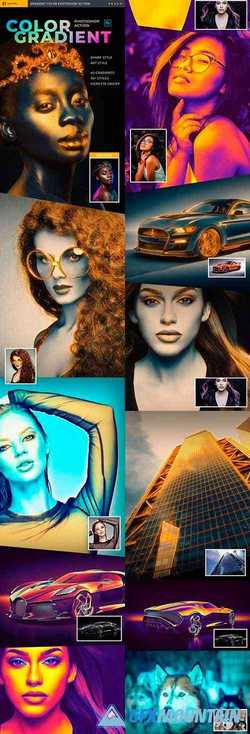 Color Gradient Photoshop Action 24300047