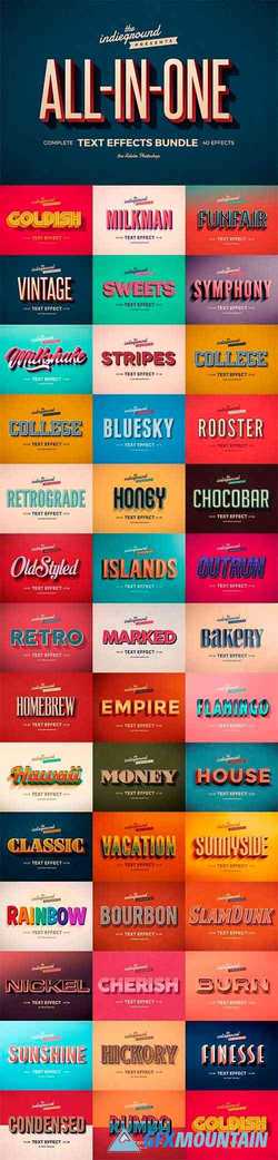 Retro Text Effects Complete Bundle 3956949