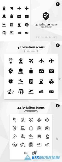 42 Aviation minimal icons