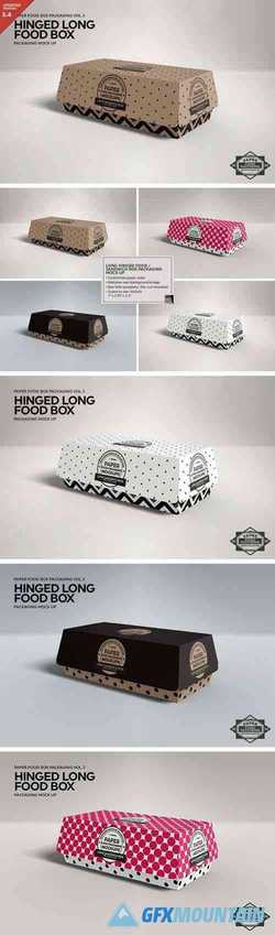Hinged Long Sandwich Box Mockup 1211236