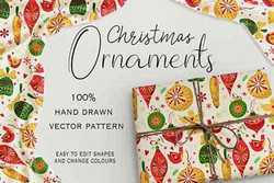 Christmas Ornaments Seamless Pattern