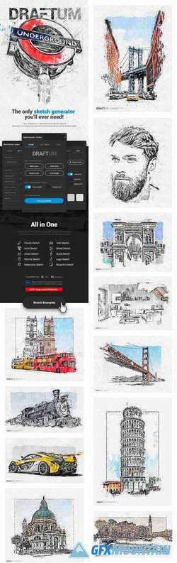 SKETCH GENERATOR - DRAFTUM - PHOTOSHOP PLUGIN - 24508400