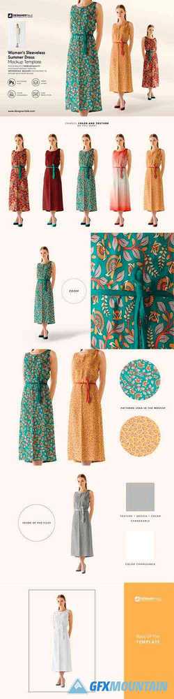 Women's Sleeveless Summer Dress Mock 4109437