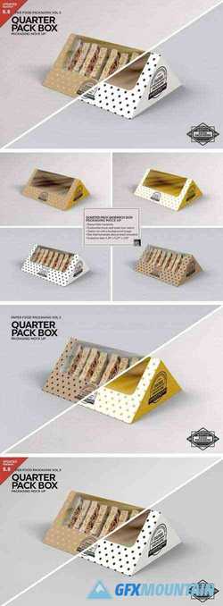 Quarter Pack Sandwich Box Mockup 2484585